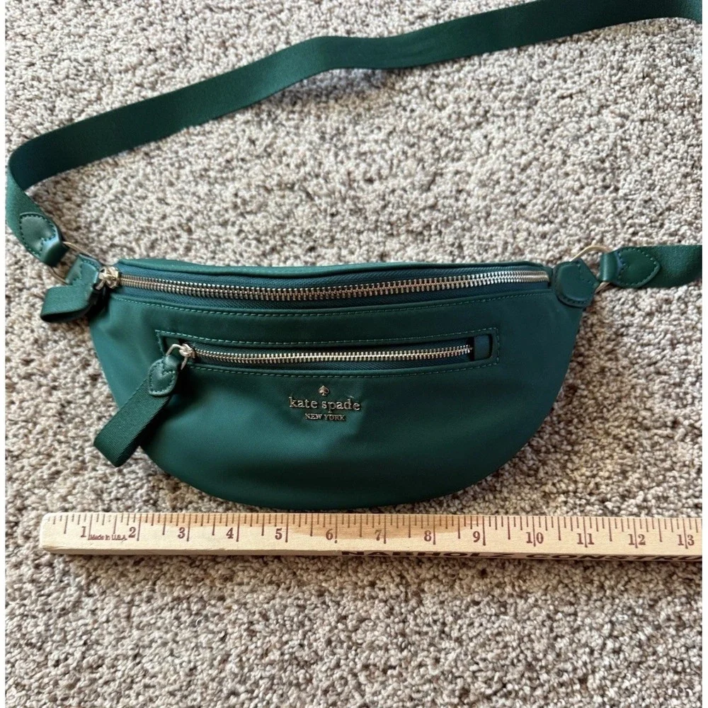 Kate Spade Chelsea Nylon Belt Bag Fanny Pack  - Deep Jade Green